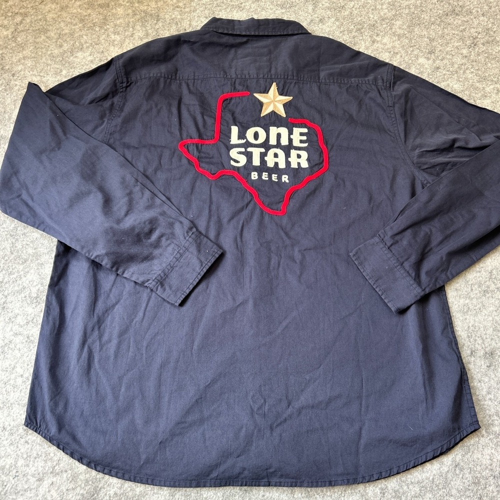 New Lone Star Beer Button Down Long Sleeve Shirt Size 2XL American Needle  $99